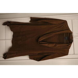 Coco Bianco brown cowl-neck tunic top size Medium